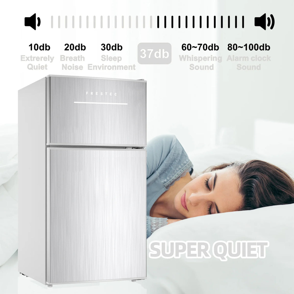 Silver 3.0 Cu.Ft Mini Refrigerator with Freezer N94478