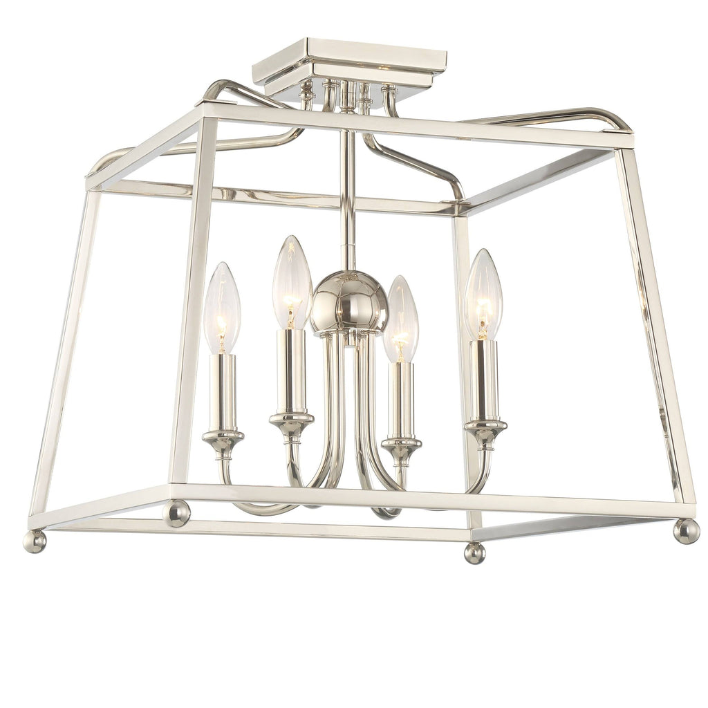 Polished Nickel 4 Light Ceiling Mount S463802