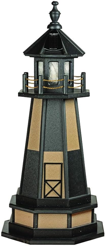 Decorative Lighthouse with Base Wood E16995