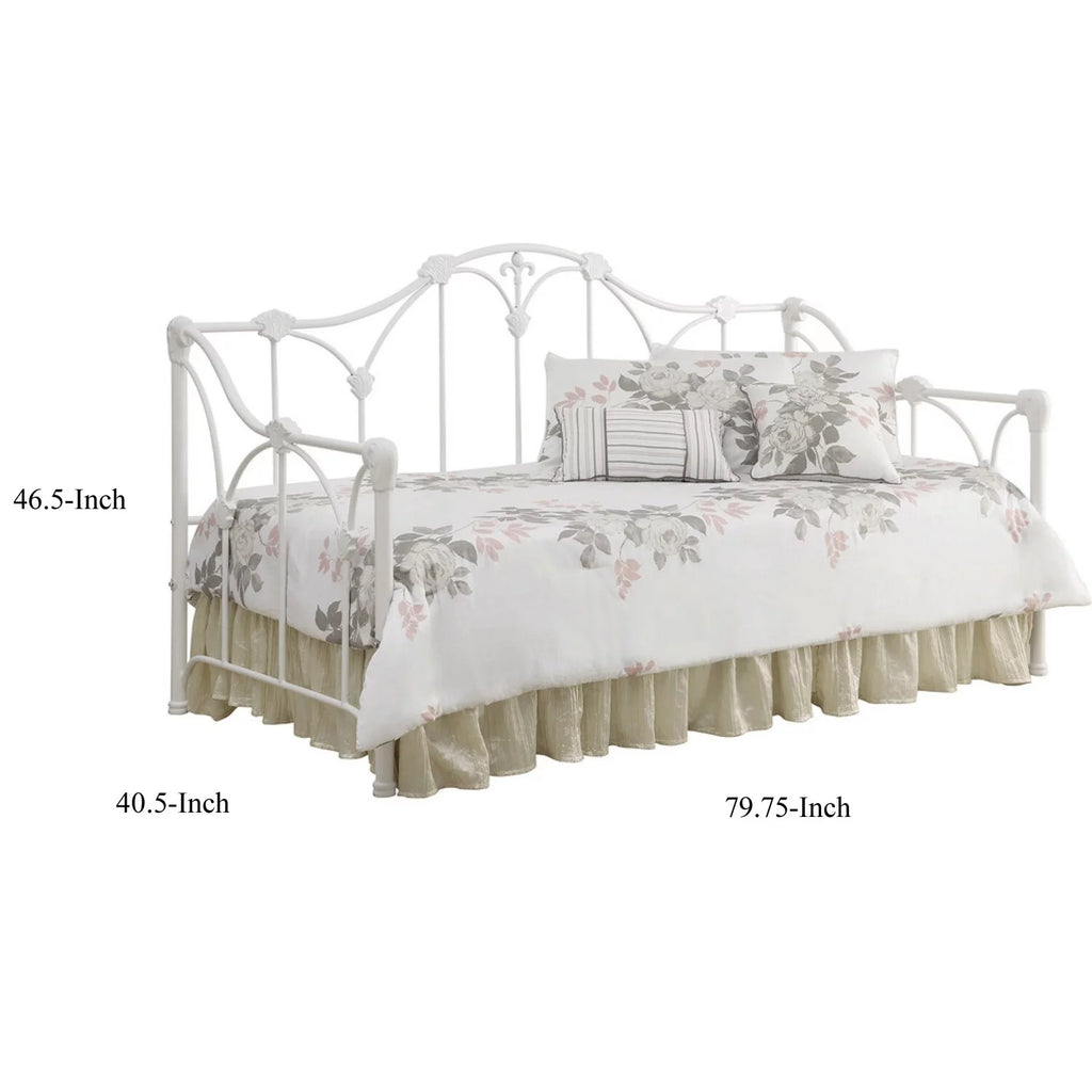 Twin Metal Daybed with White Frame V705