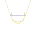 10k Yellow Gold Diamond Initial D Letter Necklace 1/20 Cttw G20769